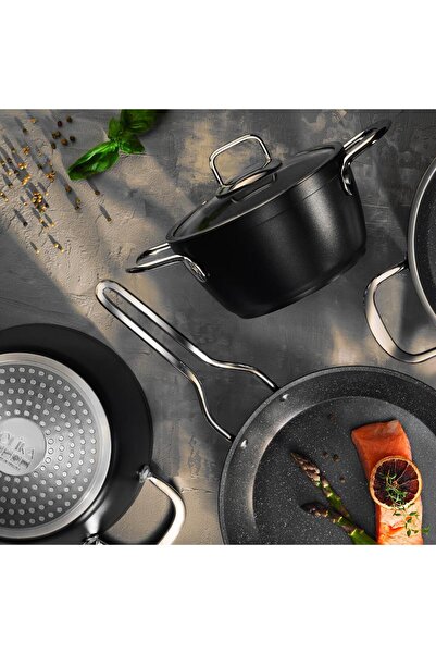 OLİKA Uranyum 7 Parça Granit Tencere Seti