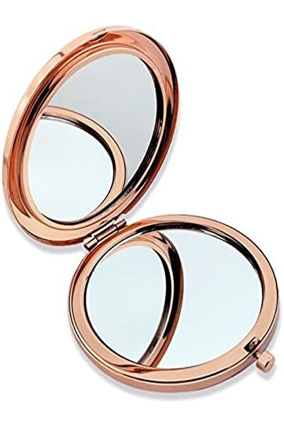 Dream Plus Roze Gold Cep Çanta Aynası Makyaj Aynası Kapaklı Konsept Hediyelik...