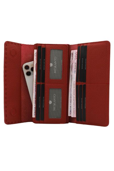 Meskanto Clarice Genuine Leather Women's Wallet with Phone Compartment