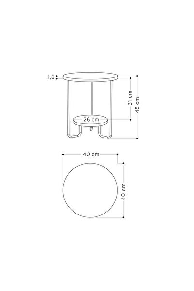 Mourah Home Corro Modern Side End Table Mocha Grey Multipurpose
