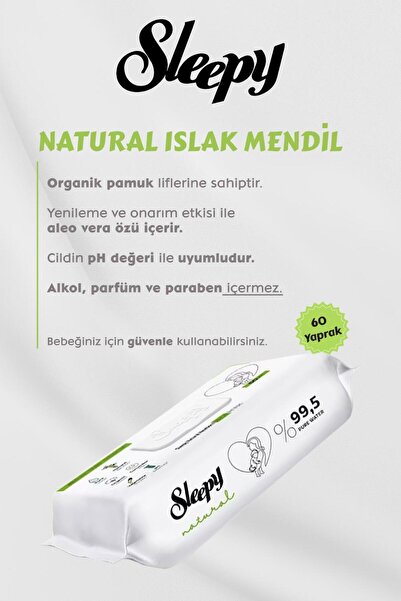 Sleepy Natural Islak Bebek Havlusu 11 Al 10 Öde Rosıe Hediyeli