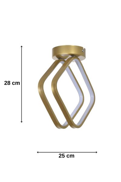 Modavize Şakira Modern Tasarım Yatak Odası - Salon - Mutfak Hol Eskitme Renk Beyaz Ledli 2 Li Led Avize