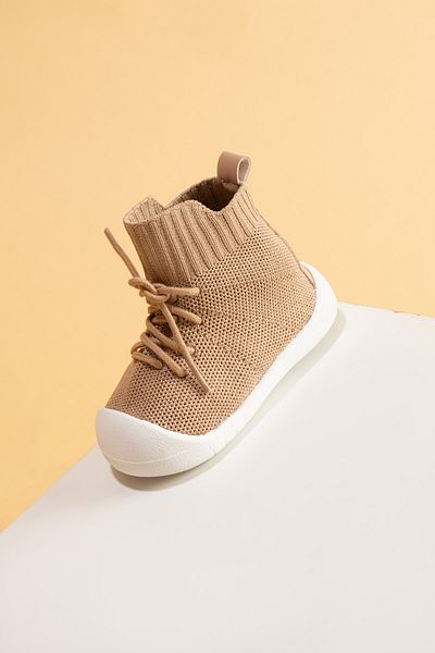 Mumenim Berbera Unisex Παιδικό & Βρεφικό Προστατευτικό Δακτύλων Αντιολισθητική Ορθοπεδική Σόλα Καφέ First Step Boots Παιδικές μπότες