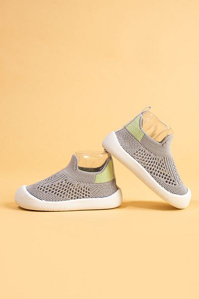 Mumenim Luuq Baby - Children's Flexible Orthopedic Soft Sole Stylish Gray First Step Sports Shoes - Sports Sneaker