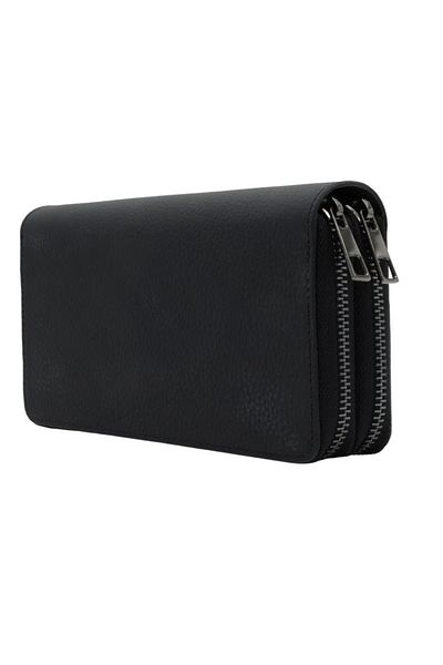Meskanto Ultra Genuine Leather Double Zipper Wallet
