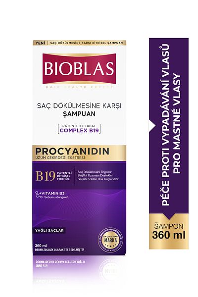 Bioblas Prokyanidinový šampon (PRO MASTNÉ VLASY) 360 ml