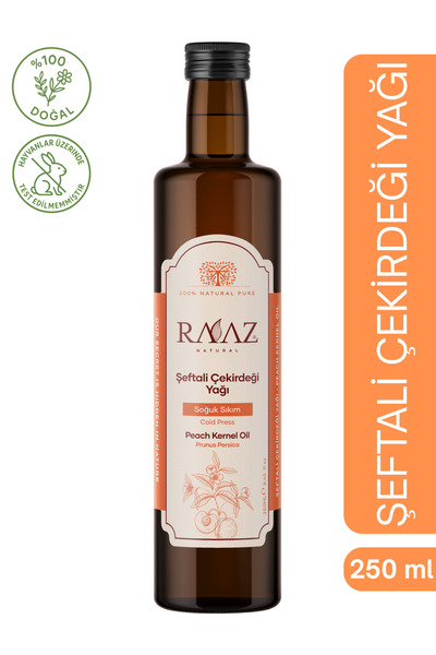 RAAZ Şeftali Çekirdeği Yağı 250 ml – %100 Saf, Doğal Ve Soğuk Sıkım