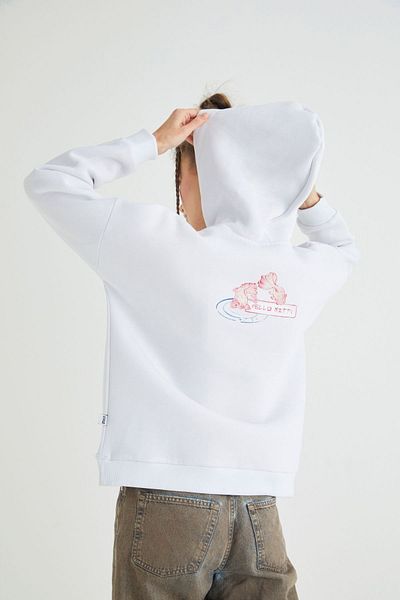 Hello Kitty Hanorac oversize cu glugă imprimat cu licență