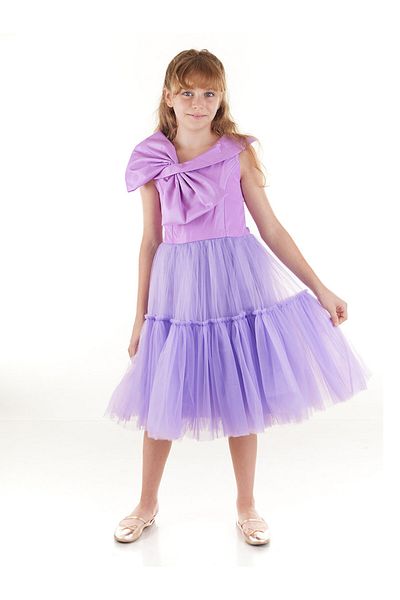 Daisy Φιόγκο Λεπτομερές Tutu Fluffy Girl's βραδινό φόρεμα