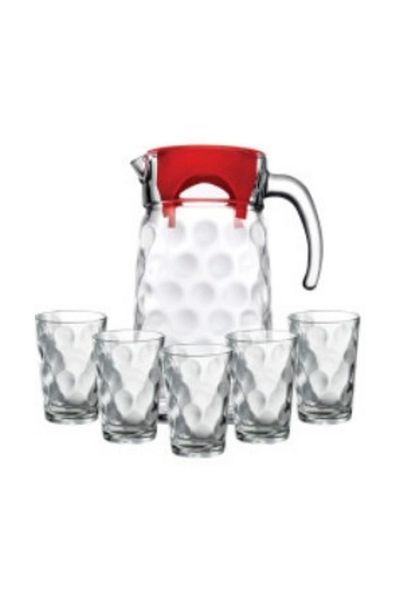 Paşabahçe Red Lid Space Water Set 7 Pieces 98678