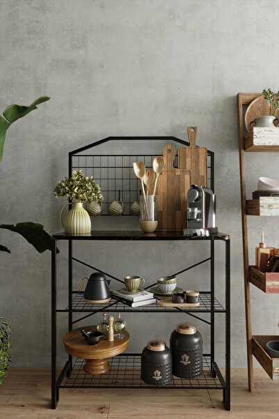 TOPRAK E-TİCARET Bar Bango Çok Amaçlı Ada Masa Dekoratif Kahve Köşesi