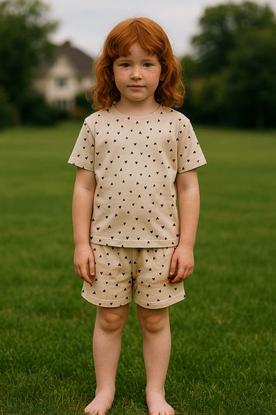 LUESS Girl's 100% Cotton Meterage Shorts Set (3-4 Years 8-9 Years)