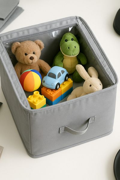 SER&YAT 4 Pieces Steel Frame Zippered Window Storage Box 30X30X30 Tensioner Storage Organizer