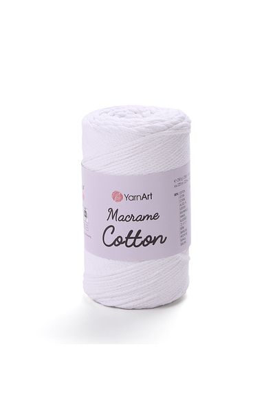 Yarnart Macrame Cotton - Μακραμέ Χειροποίητο Νήμα Πλεξίματος Λευκό-751