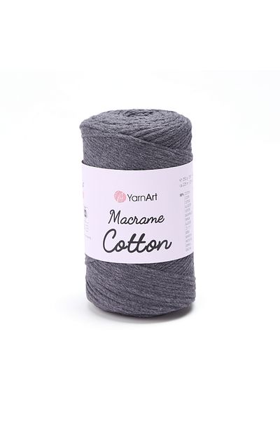 Yarnart Macrame Cotton - Μακραμέ Χειροποίητο Νήμα Πλεξίματος Anthracite-758