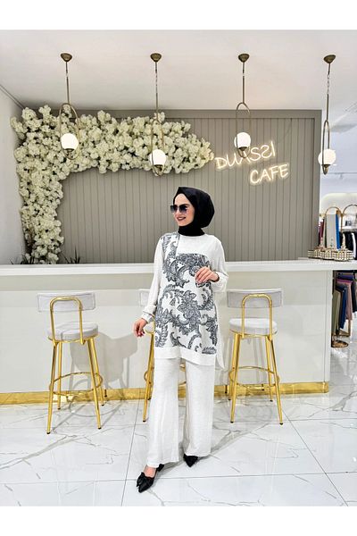 FUAT GÜRSEN Fuat Gürşen 3345 Linen Embroidered Tunic - Black