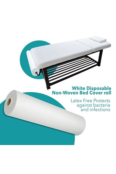 Viva Professional Disposable Non-woven Bed Cover Sheet Roll White