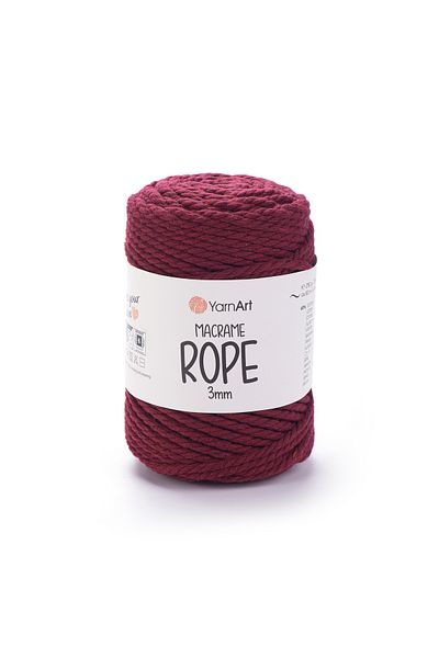 Yarnart Σχοινί Macrame 3 Mm - Σχοινί Πλεκτομηχανής Μακραμέ Claret Red-781