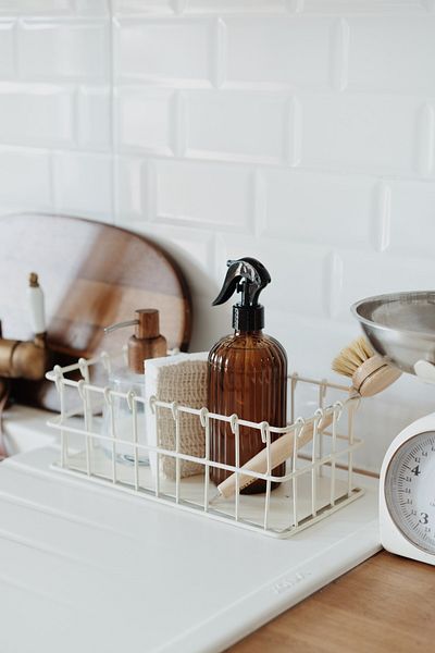 Dekorzdükkan Metal Cream Wire Organizer