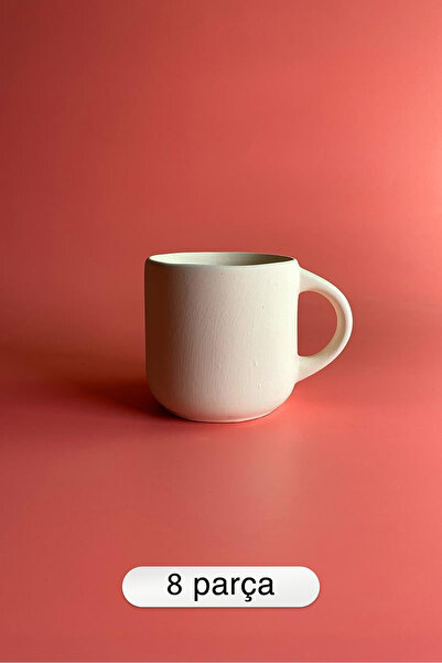 Ref-San Mina Kupa - Seramik Bisküvi 8'li (Ham Ürün)