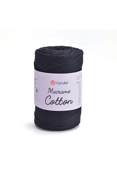Yarnart Macrame Cotton - Μακραμέ Χειροποίητο Νήμα Πλεξίματος Μαύρο-750