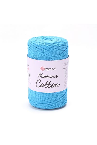 Yarnart Macrame Cotton - Μακραμέ Χειροποίητο Νήμα Πλεξίματος Μπλε-780