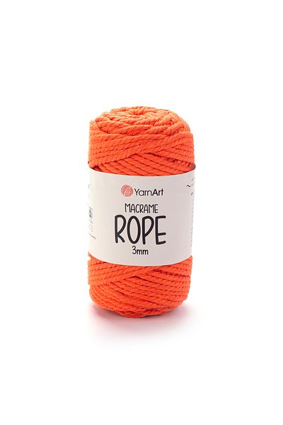 Yarnart Σχοινί Macrame 3 Mm - Σχοινί Πλεκτομηχανής Μακραμέ Πορτοκαλί-800