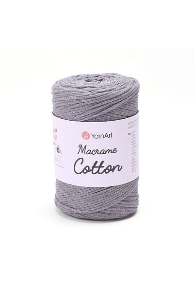 Yarnart Macrame Cotton - Μακραμέ Χειροποίητο Νήμα Πλεξίματος Γκρι-774