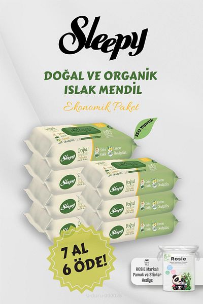 Sleepy Organic Wet Wipes Buy 7 Pay 6 and Get Rosie Gift
