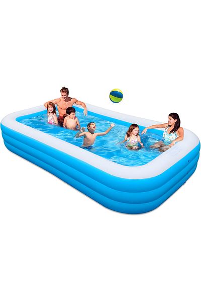 Pitikot Pitikot® inflatable pool, rectangular, 3 layers, 380x178x58 cm, with soft floor