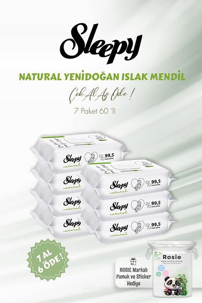 Sleepy Natural Newborn Wet Baby Towel Buy 7 Pay 6 60's and Rosie Baby Cotton