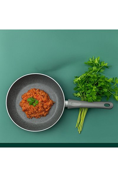 Doğuş Mutfak 18 cm Single Handle Granite Plated Pan