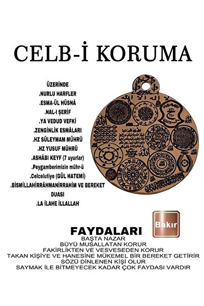 Miss TBee 🙏Celb-i Koruma Tılsımı Saf Bakır Kolye