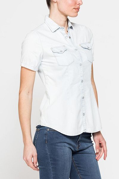 Carrera Jeans CĂMAȘĂ CU MÂNECĂ SCURTĂ, CROIALĂ SLIM, DIN DENIM UȘOR, 9oz