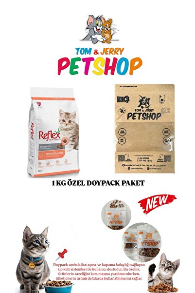 Reflex TOM&JERRY PETSHOP - Tavuklu Yavru Kedi Maması - 1 Kg