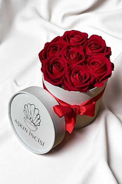 Aşkın İncisi Öğretmene Özel Hediyelik Çiçek Kırmızı Sevgiliye Hediye Doğum Günü Gül Kutu Sepeti Kız Arkadaşa