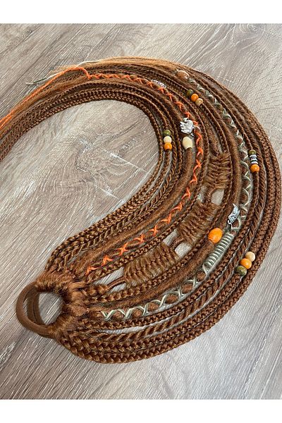 Selin Bengi 15-Piece Rasta Mix African Braided Buckle - Copper