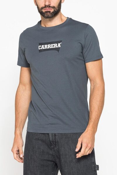 Carrera Jeans CREW NECK T-SHIRT IN COTTON WITH CARRERA LOGO PRINT