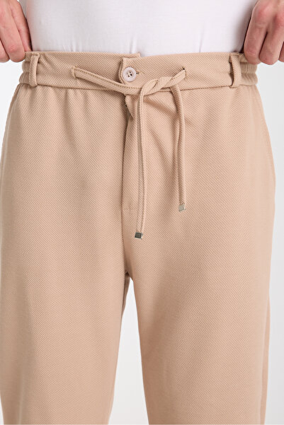 KAPHONE Erkek Pantolon Bel Lastikli Likralı Paça Katlamalı Jogger Stil
