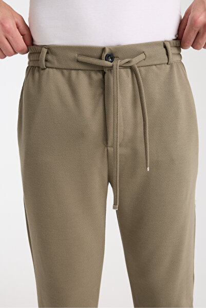 KAPHONE Erkek Pantolon Bel Lastikli Likralı Paça Katlamalı Jogger Stil