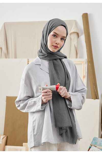 Fresh Bamboo Shawl - Cold Gray Color
