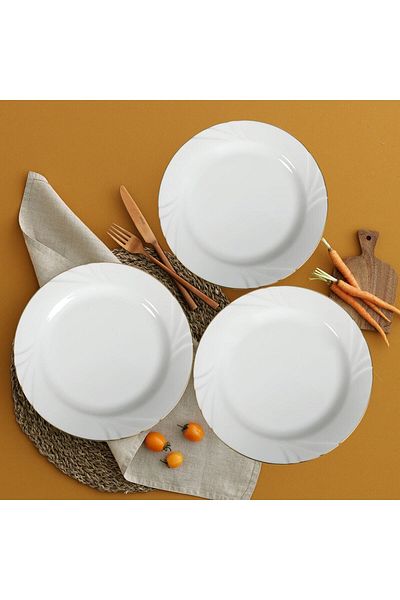 Güral Porselen Soprano 6-piece 21 Cm Wide Gold Color Cake Plate