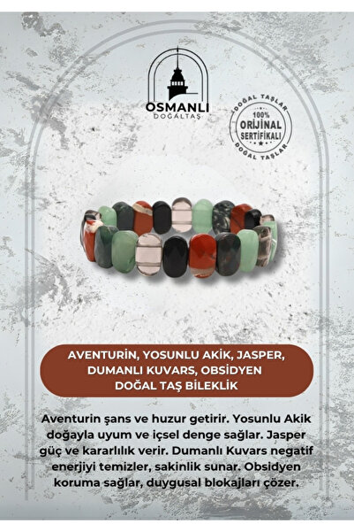OSMANLI DOĞAL TAŞ معتمد Aventerun-موس العقيق-jasper-سموكي كوارتز-أوبسيدي M249