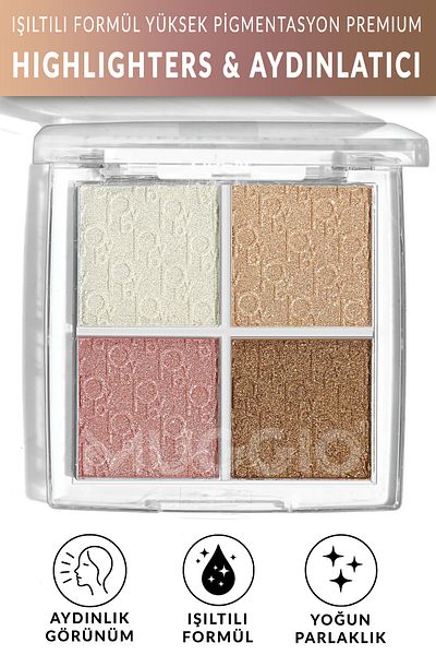 Muggio Highlighter & Illuminator Premium 4-Pack