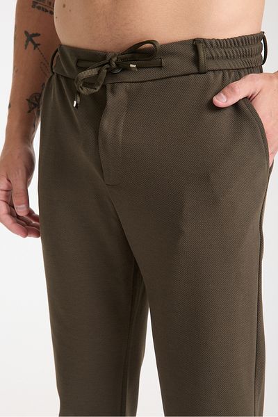 KAPHONE Men's Trousers - Jogger Style with Elastic Waist and Folded Legs