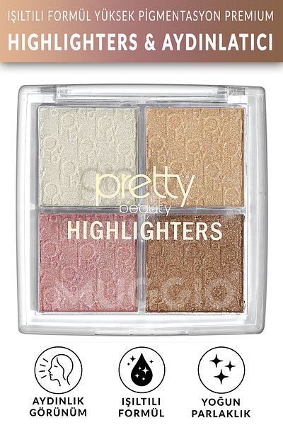 Muggio Highlighter & Illuminator Premium 4-Pack