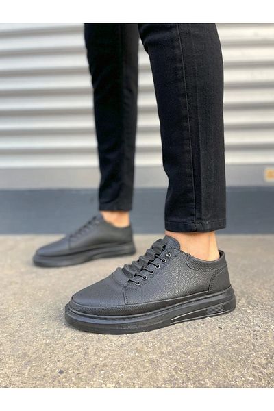 TB Terzi Bey Tb0535 Prime Lace-Up Skin Men's Casual Sneaker Shoes Cst - Black