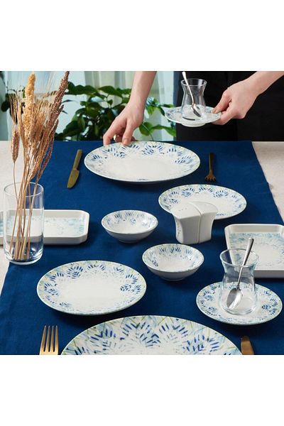 Güral Porselen Camelia 30 Pieces - 6 Person Bone Breakfast Set 2976