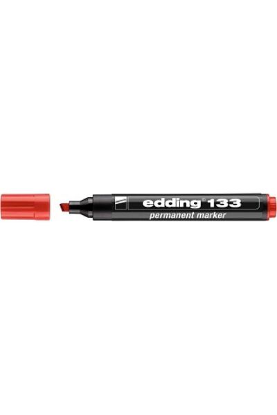 Edding EDDING PERMANENT MARKER CUT TIP RED ED-133 (5 Pieces)