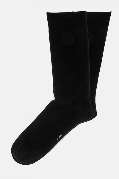 Avva Men's Black Plain Bamboo Socks E008501